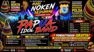 Sambut Hari Noken Sedunia, Ditbinmas Polda PBD Gelar Papua Idol Band 2026